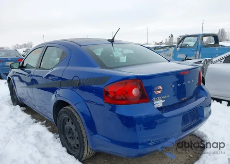 2013 Dodge Avenger Se from USA, damaged, VIN 1C3CDZAB8DN598843